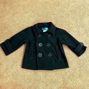Great Guy 24 Months Black Peacoat with Nautical Buttons
